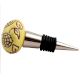 Brown Marigold Etched Ceramic Floral Wine Stopper